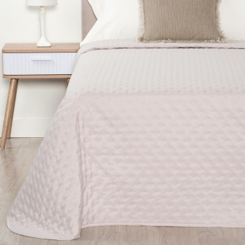 Colcha Microfibra Lisa Cama 135 cm TUOMI HOMEWEAR Beige