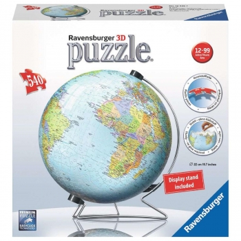 Ravensburger Puzzle 3D - 3D Mapamundi 540 piezas