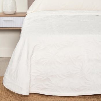 Colcha Portuguesa Decorativo para Cama 90 cm hasta 105 cm  LUMA HOME Blanco