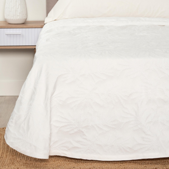 Colcha Portuguesa Decorativa Cama 135 cm LUMA HOME Blanco