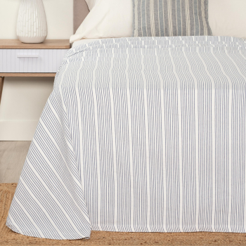 Colcha Decorativa Marinera Cama 135 cm LUMA HOME Blanco