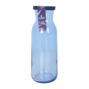 Botella de Vidrio 1,2L con Tapa ALFARES DE SANTA CLARA - Azul