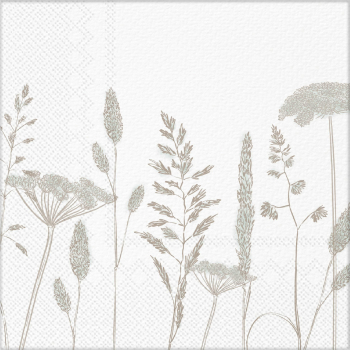 Servilletas de papel 3 capas 33x33 cm CARREFOUR HOME Partie de Campagna 20 unid. - Blanca Ramas