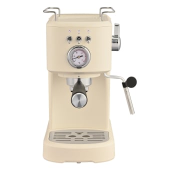 Cafetera Expresso Manual Carrefour Home HEC1100PRCS-25, 20 Bares,1,2 L - Beige