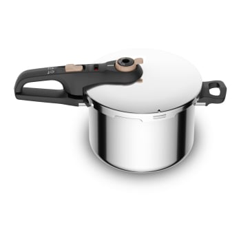Olla a Presión TEFAL Secure Trendy 6L, Acero Inoxidable, Apta Inducción