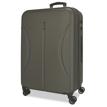 Maleta Grande Trolley Rígida 75x52x30 cm, 8 Ruedas, Roll Road Formentera, Antracita