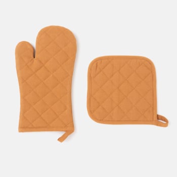 Set de Guante y Agarrador TEX BASIC Amarillo