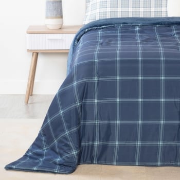 Edredón Estampado Cama 135 cm TEX HOME Velour Azul