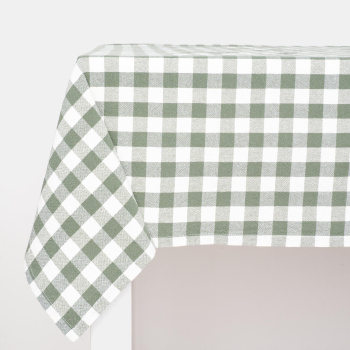 Mantel de Algodón de Cuadros 150x250 cm CASAMODA Verde