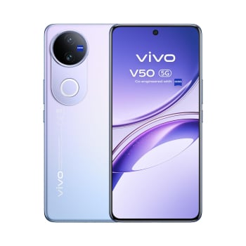 Móvil – vivo V50, Mist Purple, 512 GB, 12 GB RAM, 6.77″ AMOLED, Snapdragon® 7 Gen3 2.63GHz*1, 6000 mAh