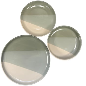 Vajilla en Gres de 12 pzas CARREFOUR HOME Tryo - Verde