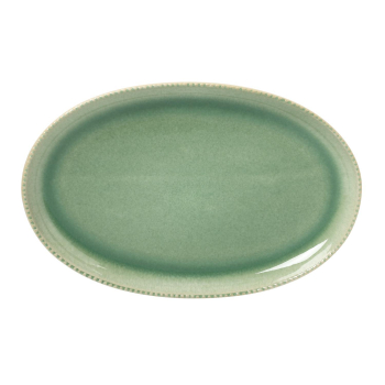 Bandeja Oval de Gres 30 cm CARREFOUR HOME Perla - Verde