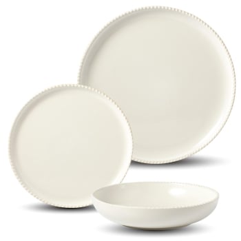 Vajilla de Gres de 12 pzas CARREFOUR HOME Perla - Beige