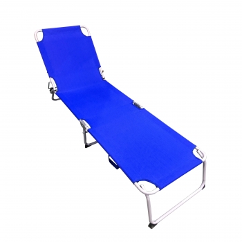 Cama Playa de Textilene 55x159,5x78/43 cm - New. Azul