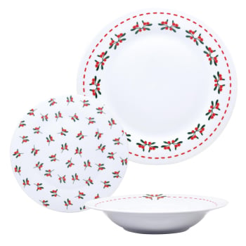 Vajilla de Porcelana Blanca 18 pzas CARREFOUR HOME - Acebo