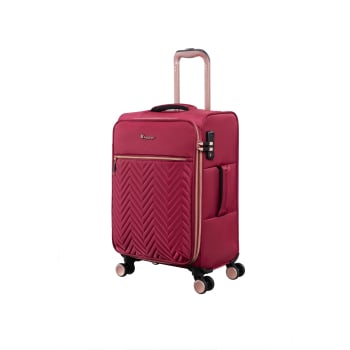 Maleta de Cabina Trolley Blanda 56x35,5x24 cm, 8 ruedas, Candado TSA, It Bewitch, Semiexpandible, Rojo