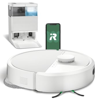 Robot Aspirador iRobot Roomba® Plus 405 Combo con Base AutoWash, 7000 W ,0,295 L, Autonomía 180 min - Blanca