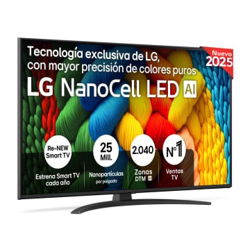 TV LG 50NANO81A6A 50" (127 cm), NanoCell, 4K UHD, 60 Hz, Smart TV, HDR, Dolby Digital Plus
