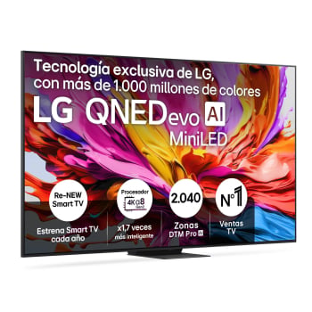 TV QNED 100″ – LG 100QNED86A6, UHD 4K, Procesador Inteligente α8 AI Processor 4K Gen2, Smart TV, DVB-T2 (H.265), Charcoal Black