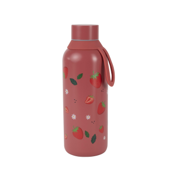 Botella Veraniega de Acero Inoxidable 550 ml - Fresas