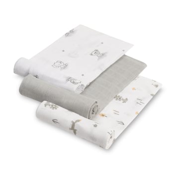 Pack Tres Muselinas Estampadas Interbaby