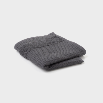 Toalla de Tocador de Algodón 30x50 cm TEX HOME Waffe Gris