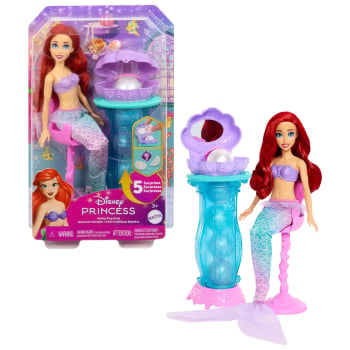 Disney Princess Ariel con Tocador, Muñeca con accesorios +3 años
