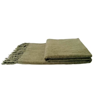 Plaid Aterciopelado de Chenilla ALO HOME 130x170 cm Verde