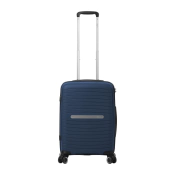 Maleta de Cabina Trolley Rigída 55x39x23 cm, 4 Ruedas, con Candado, Totto Wave, Navy