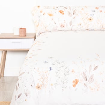 Funda Nórdica 2 Piezas de Algodón Cama 105 cm TEX HOME Fields Blanco