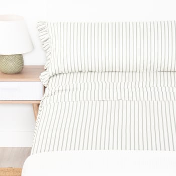 Juego de Sábanas 3 Piezas de Algodón Cama 135 cm TEX HOME Wester Verde
