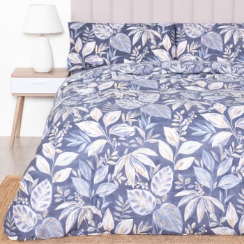 Funda Nórdica 3 Piezas de Algodón Cama 150 cm TEX HOME Bio Sacha Azul