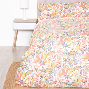 Funda Nórdica 2 Piezas de Algodón Cama 90 cm TEX HOME Bio Neela Rosa