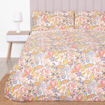 Funda Nórdica 3 Piezas de Algodón Cama 135 cm TEX HOME Bio Neela Rosa