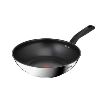 Sartén Wok Tefal Delicious, Antiadherente, de Acero Inoxidable, Apto Inducción, 28 cm