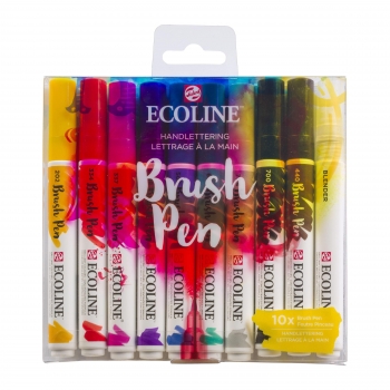 Rotuladores Talens Ecoline Brush Handlettering 10 ud.