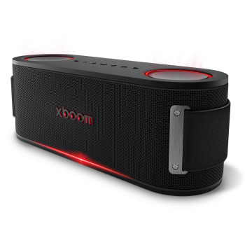 Altavoz inalámbrico – LG XBOOM Bounce, 40 W, Bluetooth, Autonomía 30h, Resistencia agua IP67, Conexión Auracast, Negro
