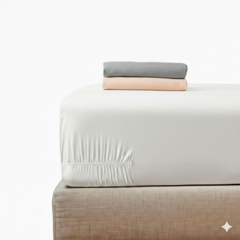 Sábana Bajera Ajustable Algodón Percal para colchones altos Cama 180 cm TEX HOME Blanco