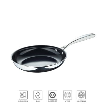 Sartén MASTERPRO Legacy, de Acero Inoxidable, Apto Inducción, 24 cm