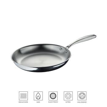 Sartén MASTERPRO Legacy, de Acero Inoxidable, Apto Inducción, 28 cm
