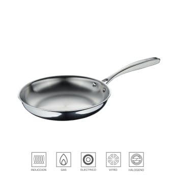 Sartén MASTERPRO Legacy, de Acero Inoxidable, Apto Inducción, 24 cm