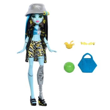 Monster High Frankie Stein Scareadise, Muñeca y Accesorios +4 años
