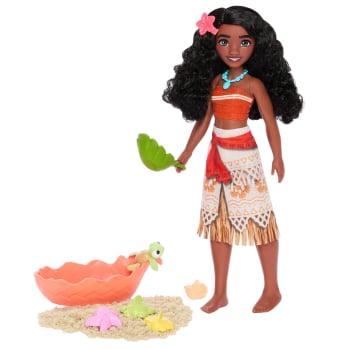Disney Princess Moana con Mascotas, Muñeca y Accesorios +3 años