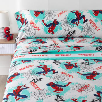 Juego de Sábanas 3 Piezas Cama 90 cm Spiderman MARVEL Blanco