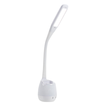 Lámpara Escritorio Recargable con Luz Noche Led RGB con portalápices 7house, Blanco