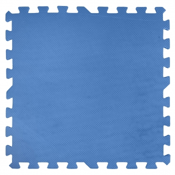 Protector de Suelo Antideslizante Nueve Piezas 7,5 mm de Espesor 50x50 cm - Azul