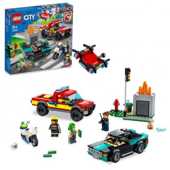 LEGO City Rescate de Bomberos y Persecución Policial +5 años - 60319