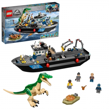 LEGO Jurassic World - Fuga del Barco del Dinosaurio Baryonyx + 8 años - 76942
