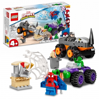 LEGO Marvel Spidey y su Superequipo - Camiones de Combate de Hulk y Rino
