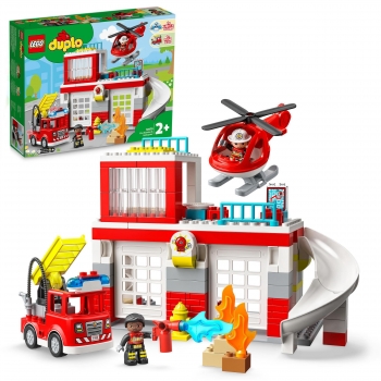 LEGO Duplo - Rescate Parque de Bomberos y Helicóptero + 2 años - 10970 